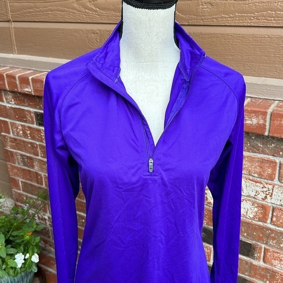 Boombah Quarter Zip Lightweight Semi Fitted Long Sleeve Women's Top Size Medium - Picture 7 of 8